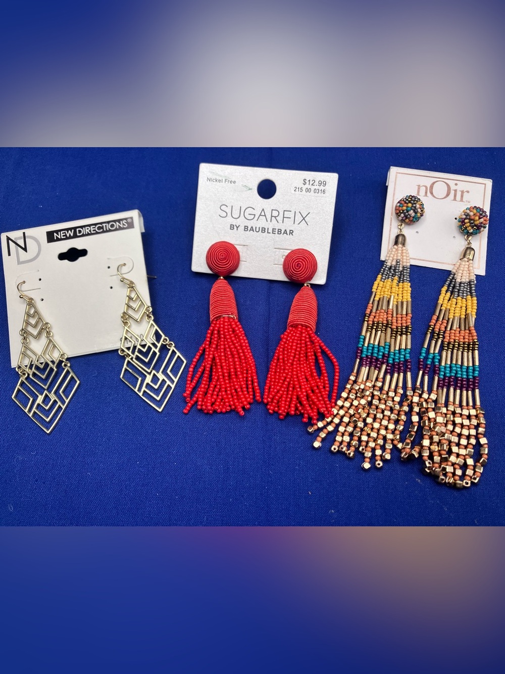 Trio of Danglers- Statement Earrings